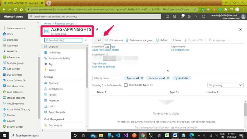 Create new Azure apps